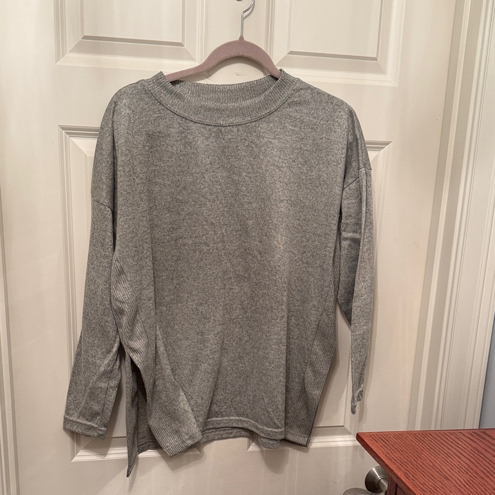 Just Be Gray Crew Neck Sweater